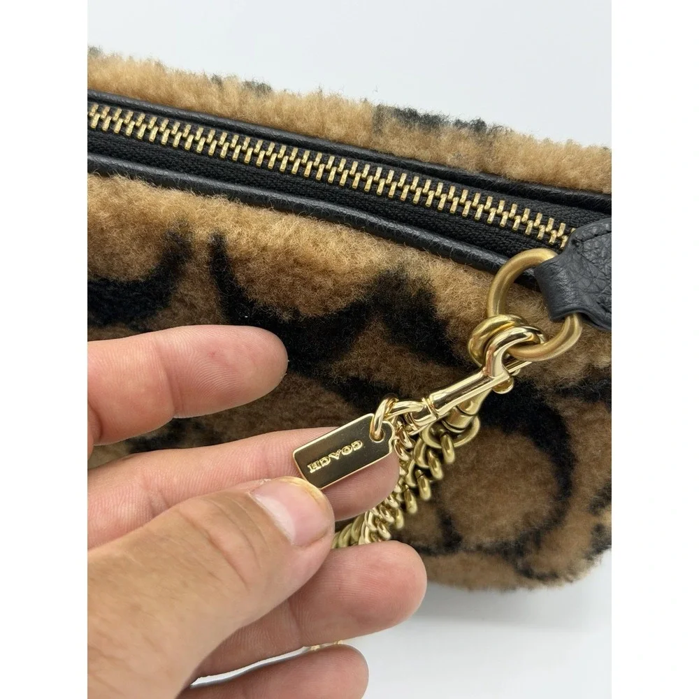 Coach X Jennifer Lopez Signature Shearling Nolita 19 Cheetah Print Rare